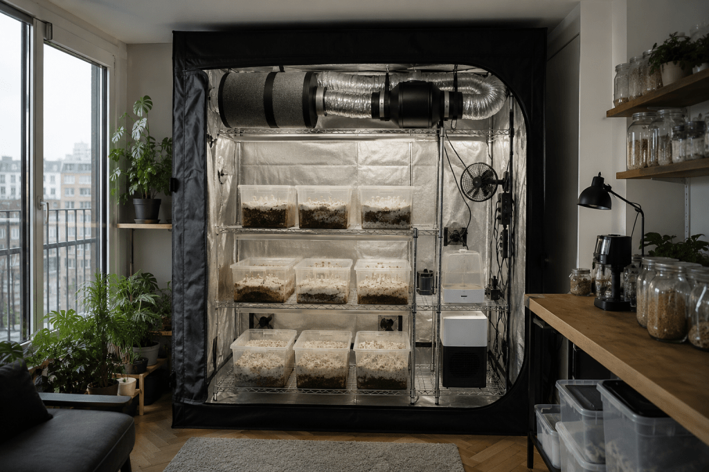 Grow Tent Airflow Setup for Mushroom&nbsp;Cultivation